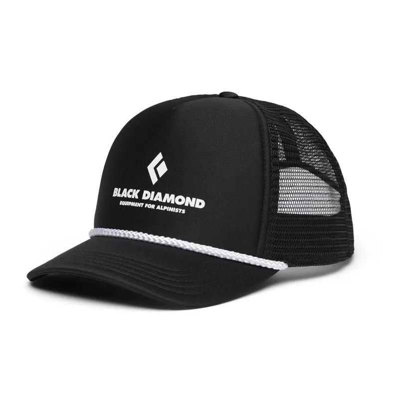Black Diamond Flat Bill Trucker Hat Black