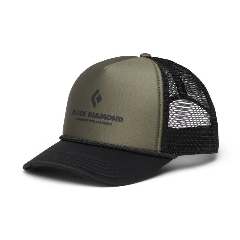 Black Diamond Flat Bill Trucker Hat Tundra/Black