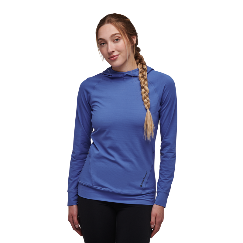 Black Diamond Women's Alpenglow Hoodie Clean Blue-1