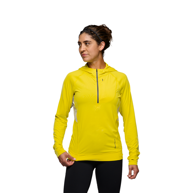 Black Diamond Women's Alpenglow Pro Hoodie Clean Yellow-1