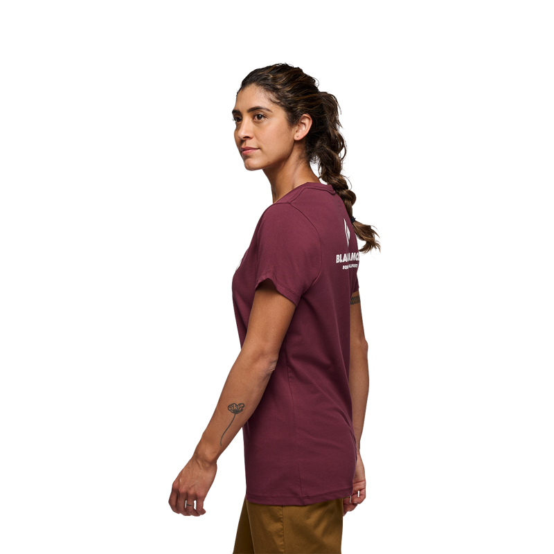 Black Diamond Women's Equipment For Alpinists SS T-Shirt Burgundy-3