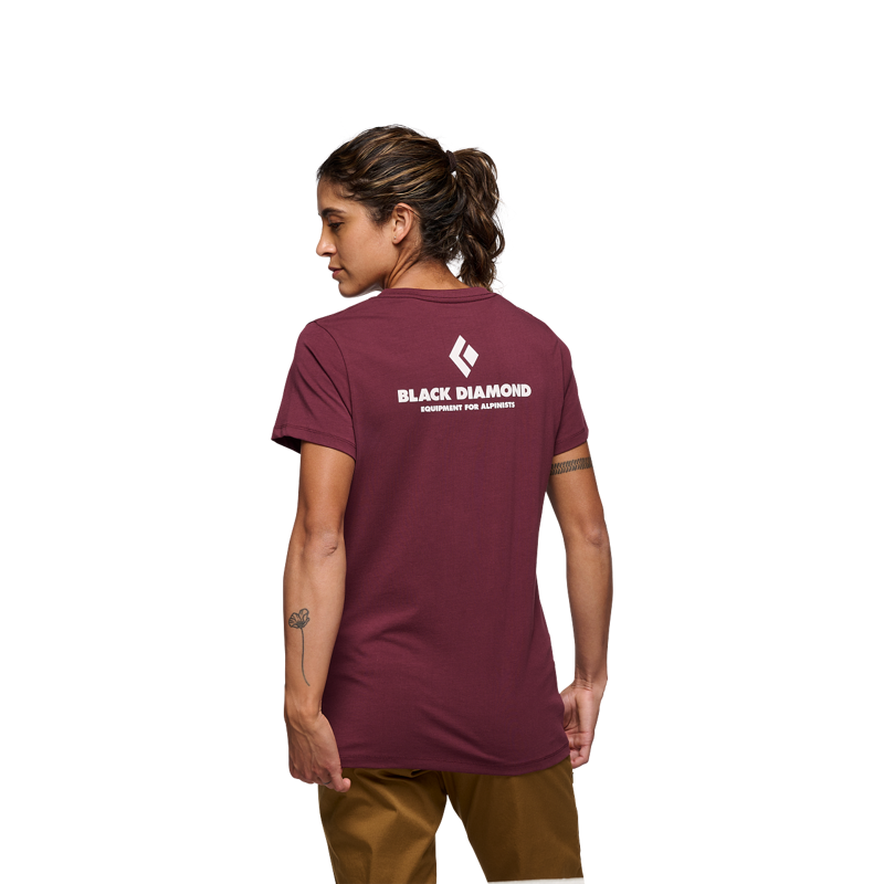 Black Diamond Women's Equipment For Alpinists SS T-Shirt Burgundy-4
