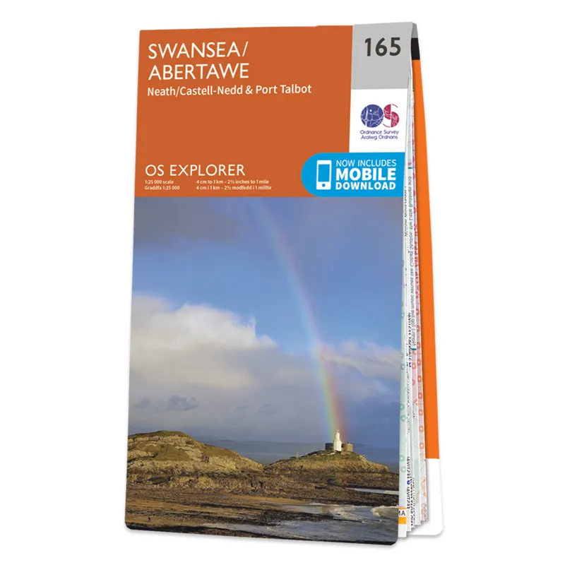 OS Explorer Map 165 Swansea Neath and Port Talbot