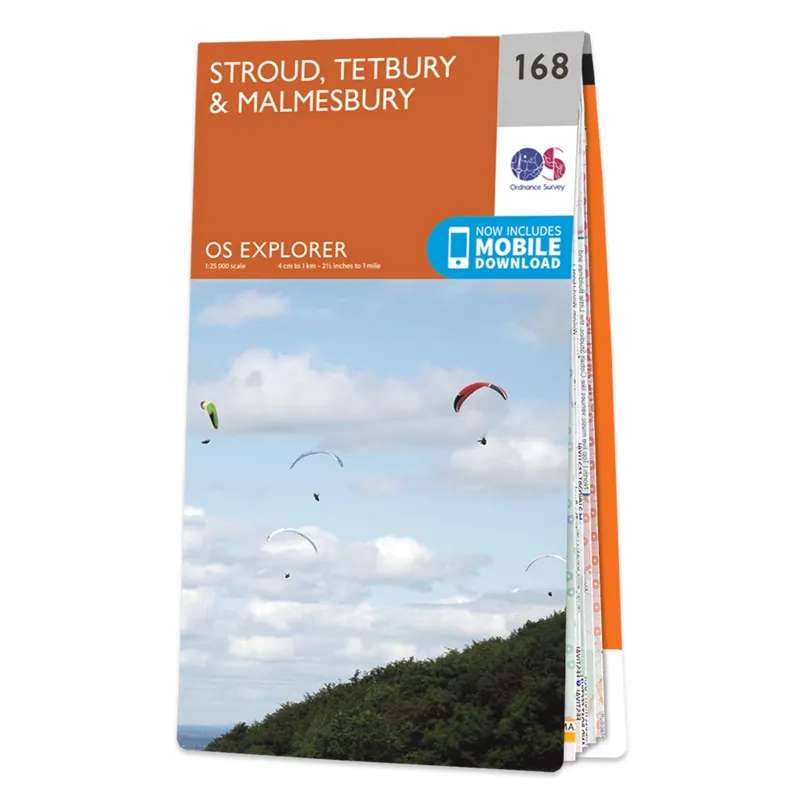 OS Explorer Map 168 Stroud Tetbury and Malmesbury