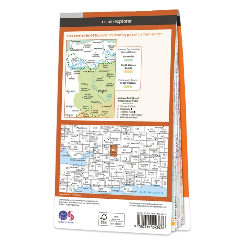 OS Explorer Map 169 Cirencester and Swindon-1