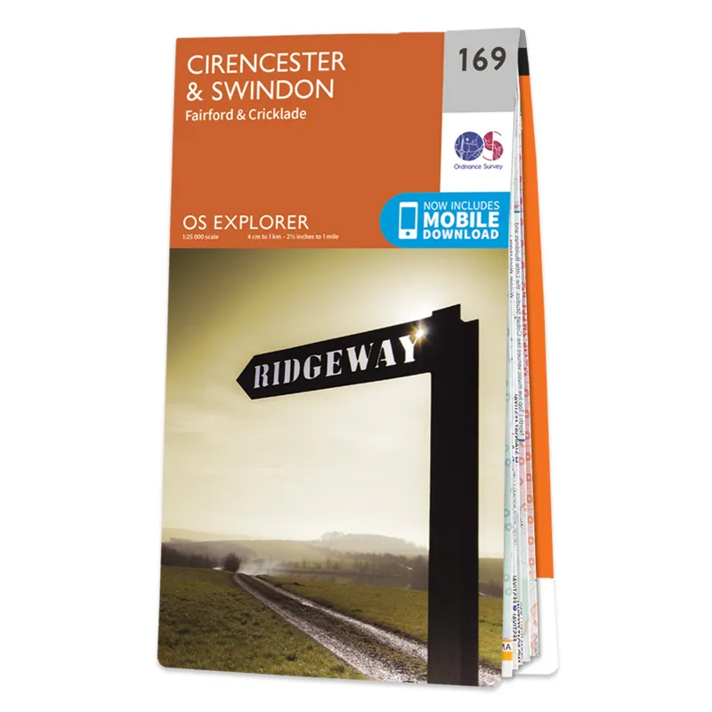 OS Explorer Map 169 Cirencester and Swindon