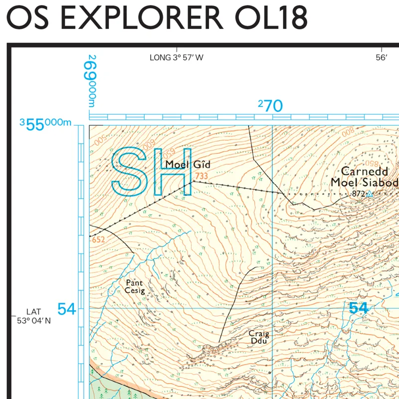 OS Explorer Map OL18 Harlech Porthmadog and Y Bala-3
