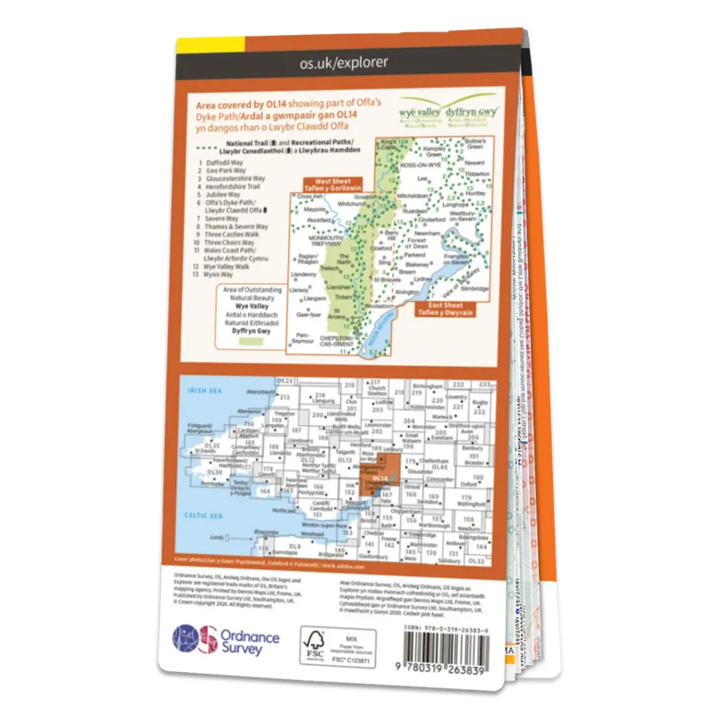 OS Explorer Map OL14 Wye Valley and Forest of Dean-1