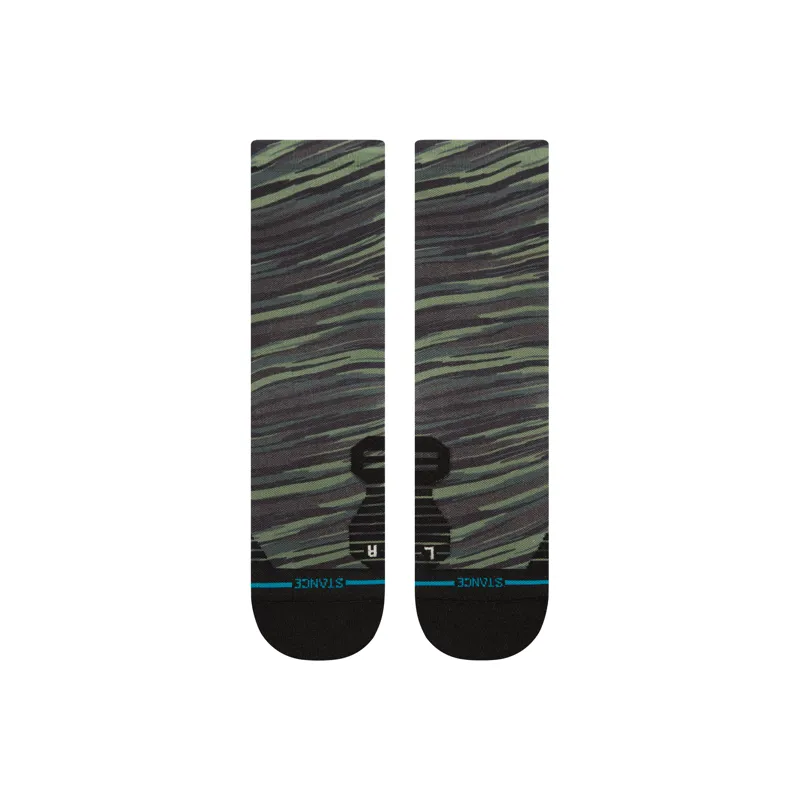 Stance Men's Slant Crew Socks Green Camo-1
