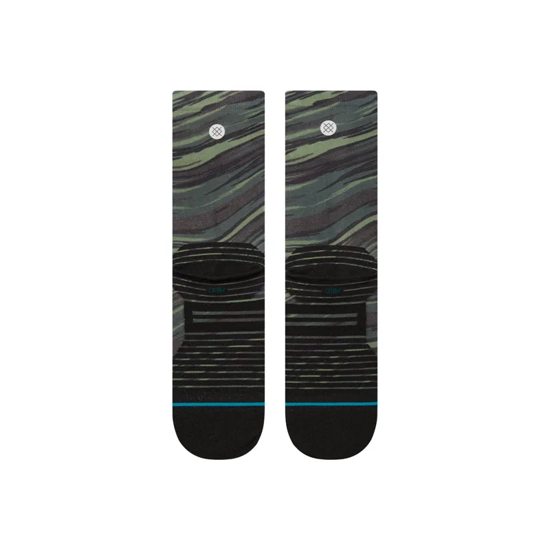 Stance Men's Slant Crew Socks Green Camo-2