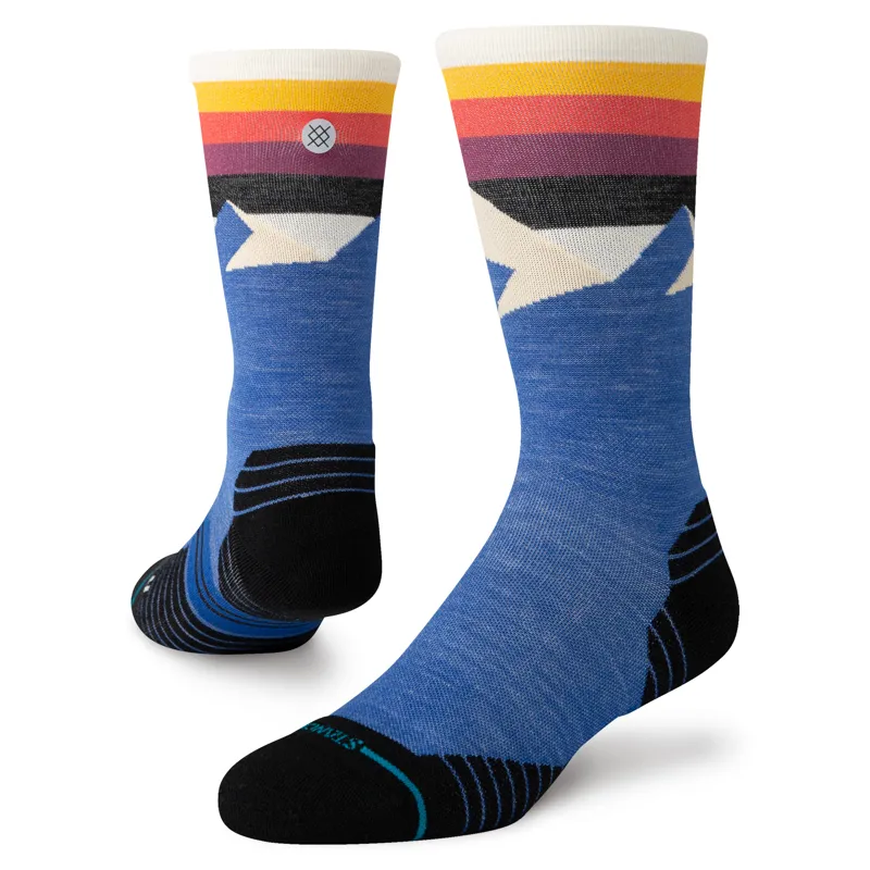 Stance Men's Divided Lines Crew Socks Blue