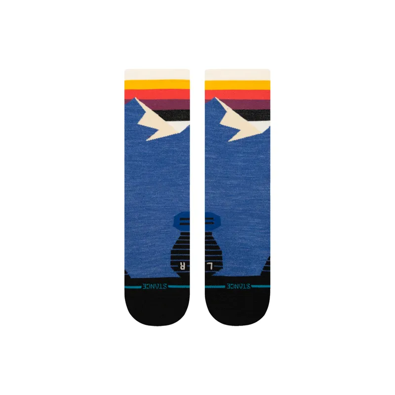 Stance Men's Divided Lines Crew Socks Blue-1