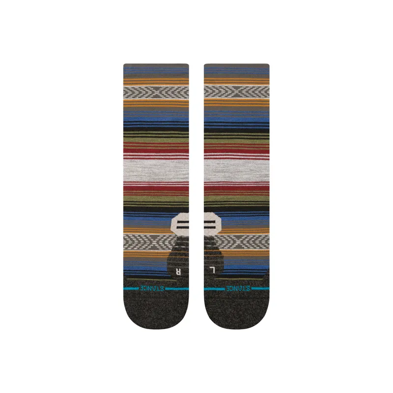 Stance Men's Light Wool Crew Socks Black Red-1