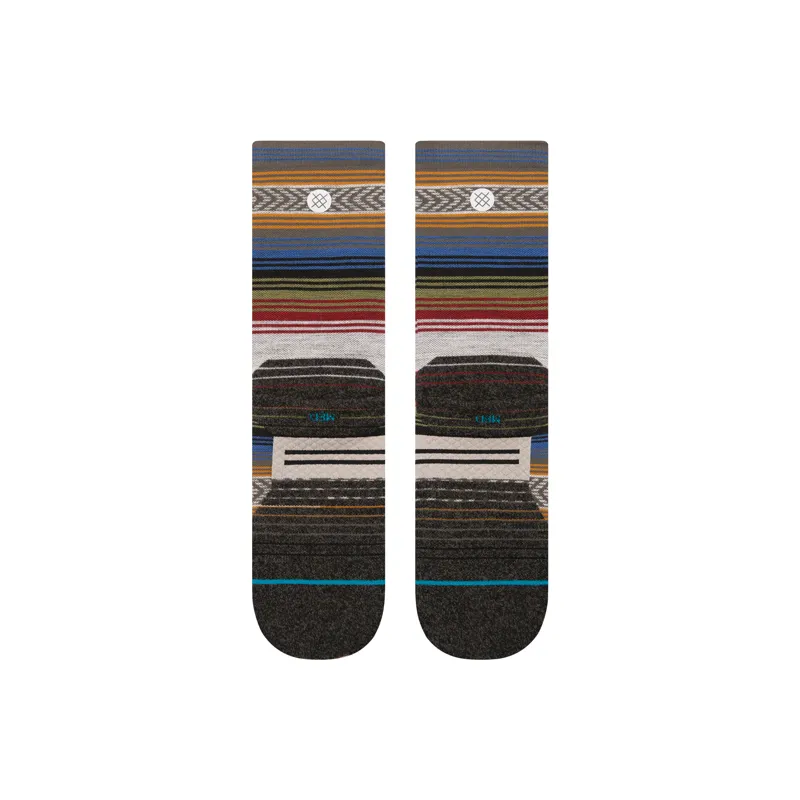 Stance Men's Light Wool Crew Socks Black Red-2