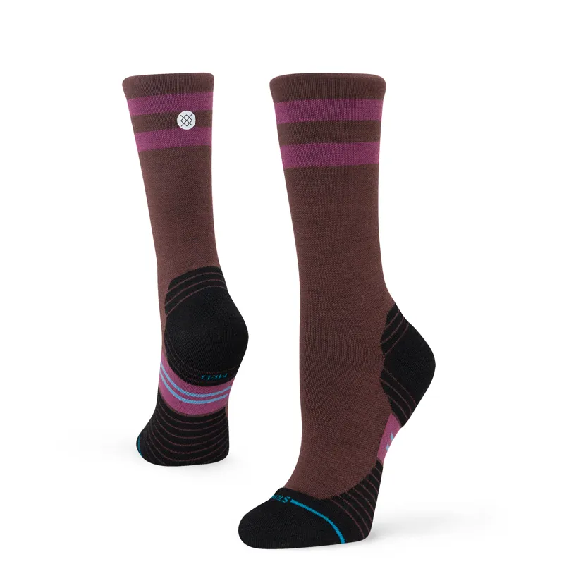 Stance Women's Light Wool Crew Socks Dark Brown 