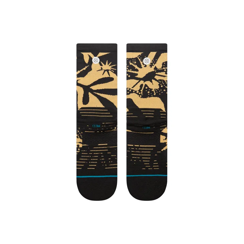 Stance Men's Sun Dust Crew Socks Black Brown-2