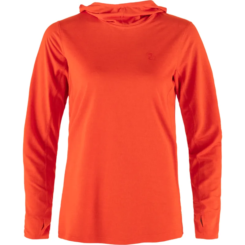 Fjallraven Womens Abisko Sun Hoodie Flame Orange