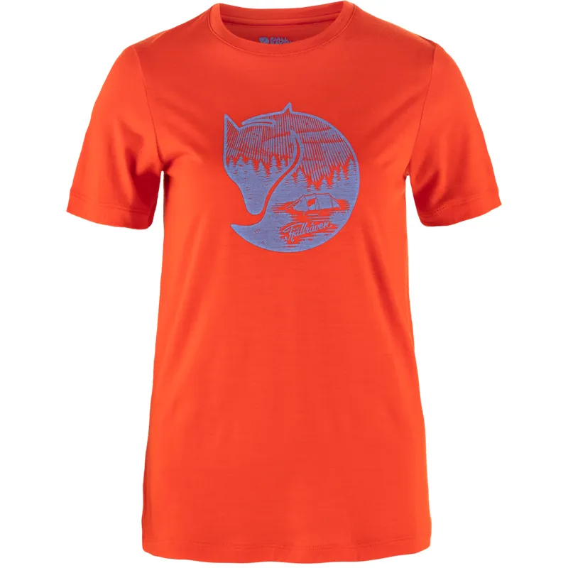 Fjallraven Women's Abisko Wool Fox SS Flame Orange/ Ultramarine