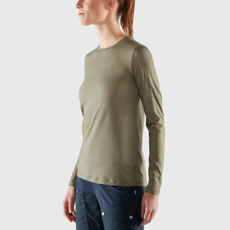 Fjallraven Womens Abisko Wool LS Chalk Rose-3