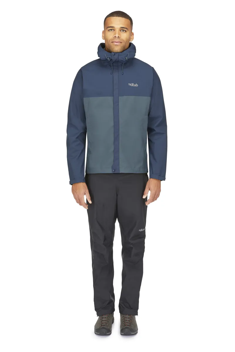 Rab Mens Downpour Eco Jacket Tempest Blue/ Orion Blue-5