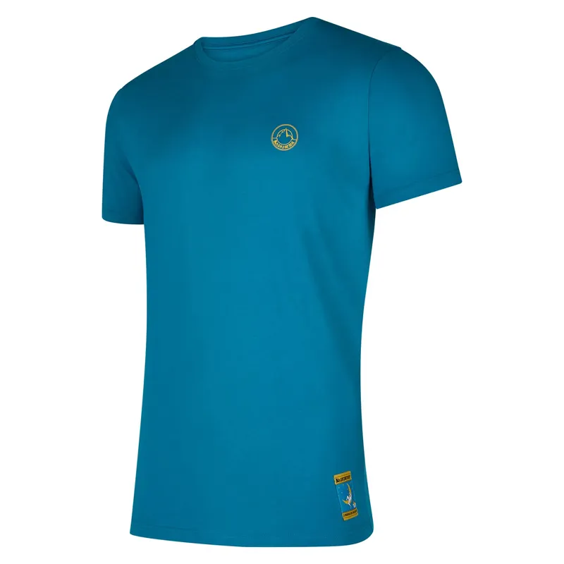 La Sportiva Men's Climbing On The Moon T-Shirt Turchese