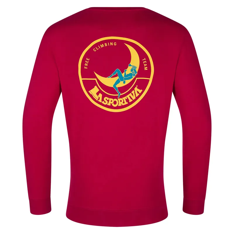 La Sportiva Men's Climbing On The Moon Sweatshirt Fuchsia-1