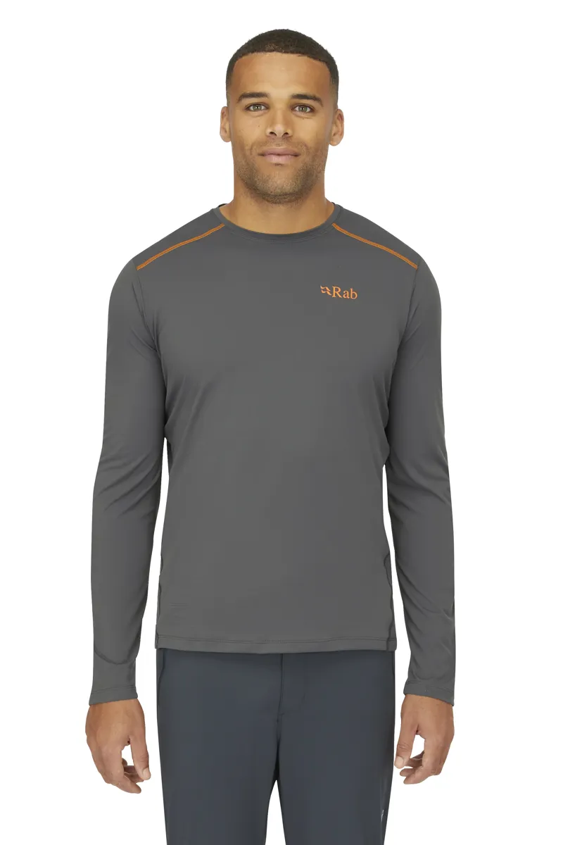 Rab Men's Force Long Sleeve T-Shirt Graphene-2