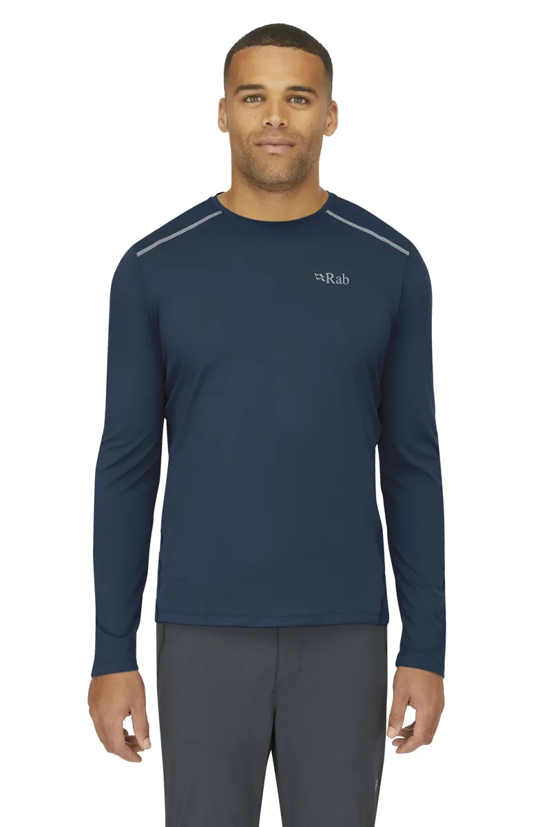Rab Men's Force Long Sleeve T-Shirt Tempest Blue-2