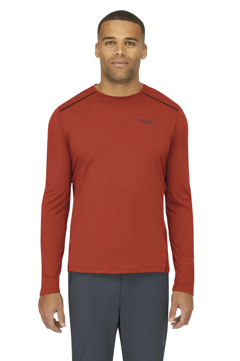 Rab Men's Force Long Sleeve T-Shirt Tuscan Red-1
