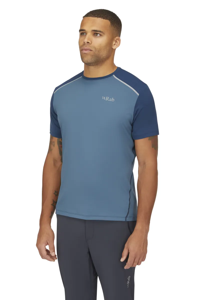 Rab Mens Force Lightweight Short Sleeve T-Shirt Orion Blue/Tempest Blue-3