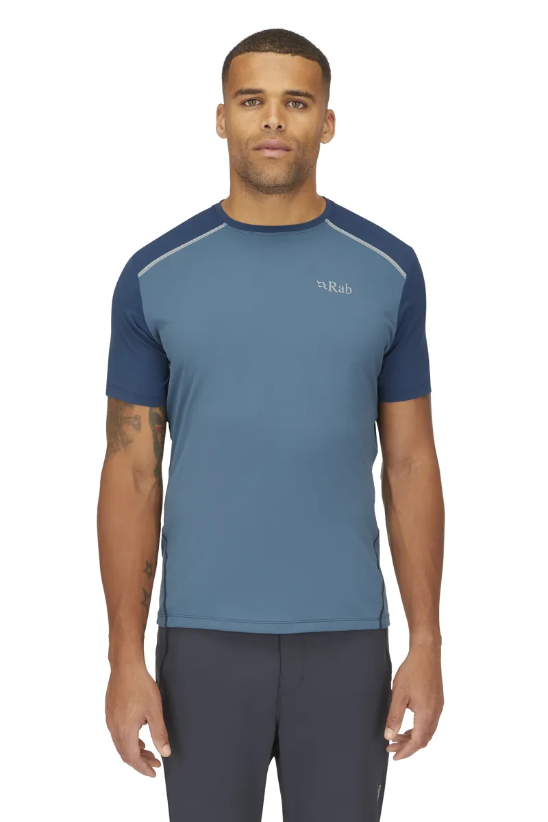 Rab Mens Force Lightweight Short Sleeve T-Shirt Orion Blue/Tempest Blue-2