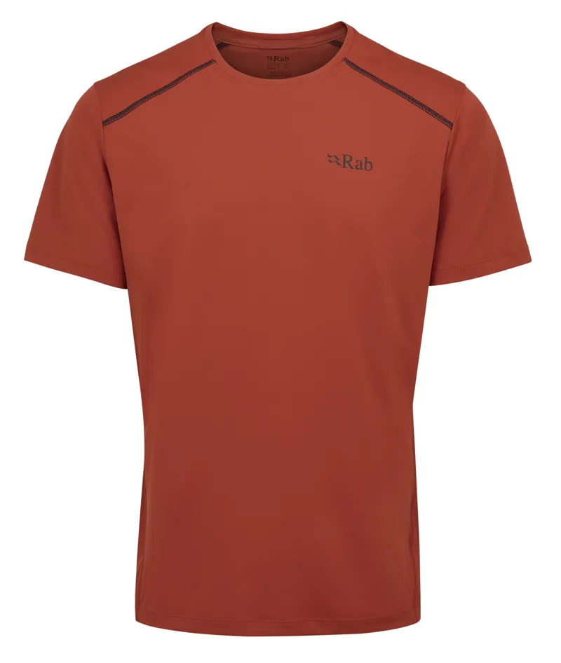 Rab Mens Force Lightweight Short Sleeve T-Shirt Tuscan Red