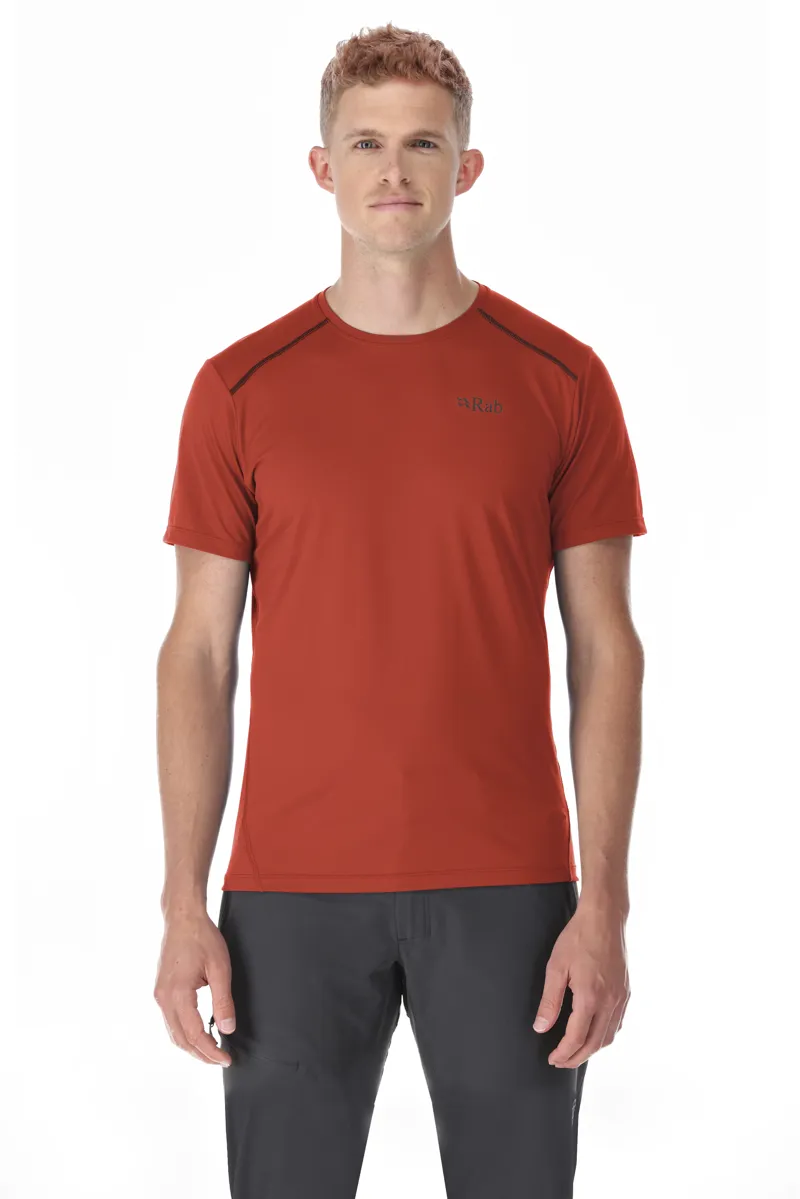 Rab Mens Force Lightweight Short Sleeve T-Shirt Tuscan Red-2