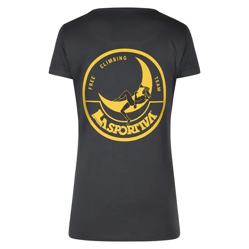La Sportiva Women's Climbing on the Moon T-Shirt Carbon-1