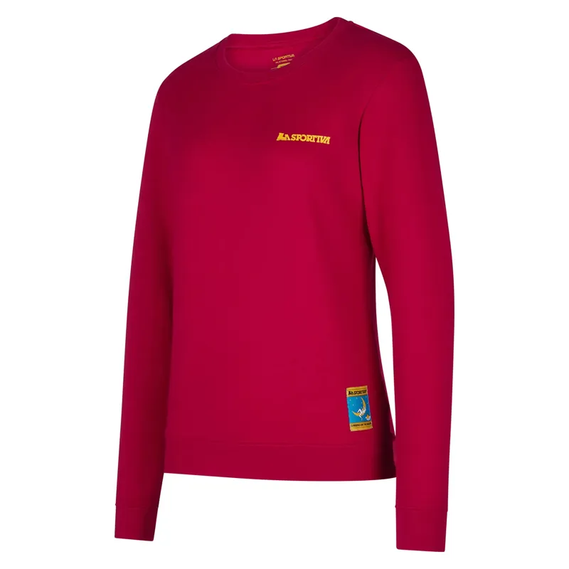 La Sportiva Women's Climbing On The Moon Sweatshirt Fuchsia