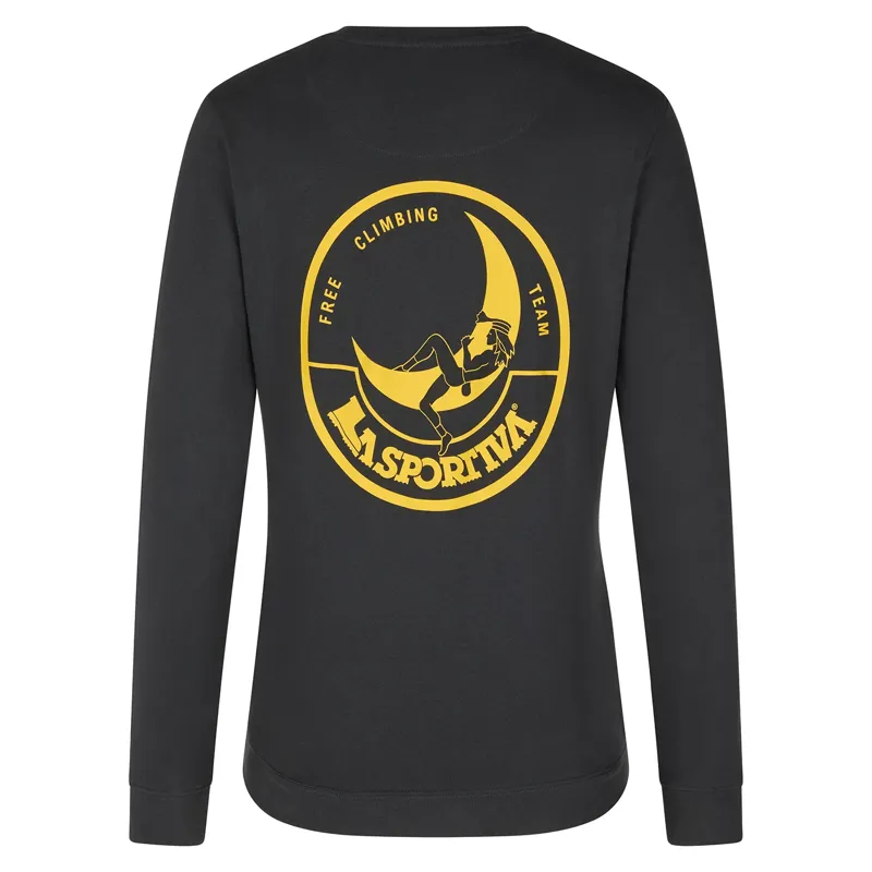 La Sportiva Women's Climbing On The Moon Sweatshirt Carbon-1