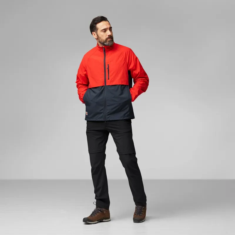Fjallraven Men's High Coast Hybrid Wind Jacket Dark Navy / Flame Orange-2