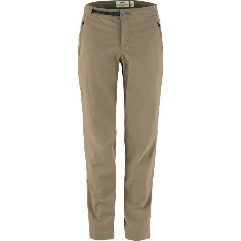 Fjallraven Womens High Coast Trail Trousers Suede Brown