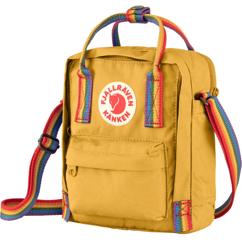 Fjallraven Kanken Rainbow Sling Ochre-2
