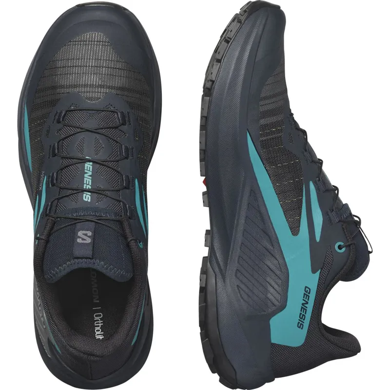 Salomon Men's Genesis Shoes Carbon/Tahitian Tide/Quiet Shade-5