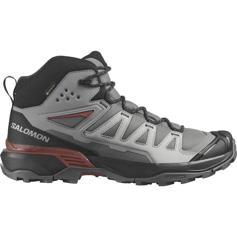 Salomon Men's X Ultra 360 Mid GTX Pewter/Black/Burnt-2