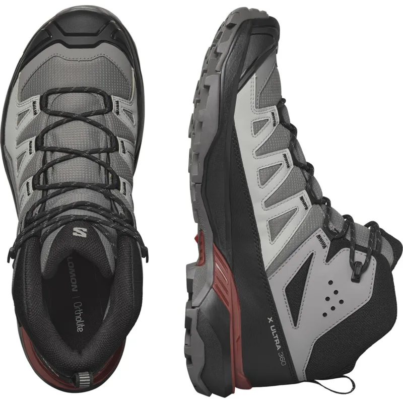 Salomon Men's X Ultra 360 Mid GTX Pewter/Black/Burnt-7