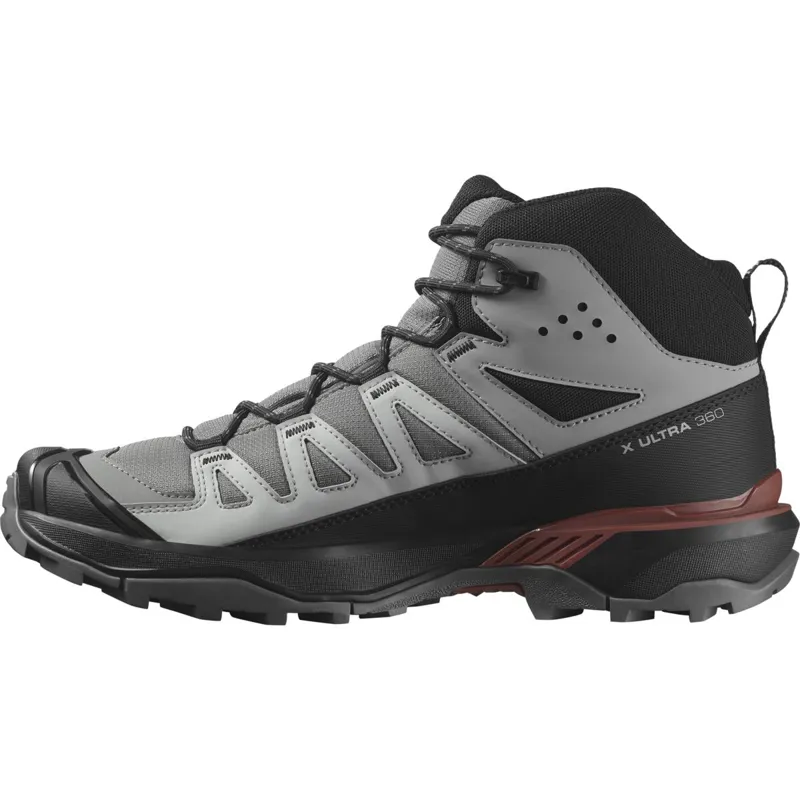 Salomon Men's X Ultra 360 Mid GTX Pewter/Black/Burnt-6
