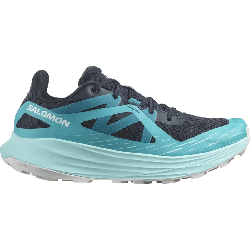 Salomon Women's Ultra Flow Carbon/Peacock Blue-2
