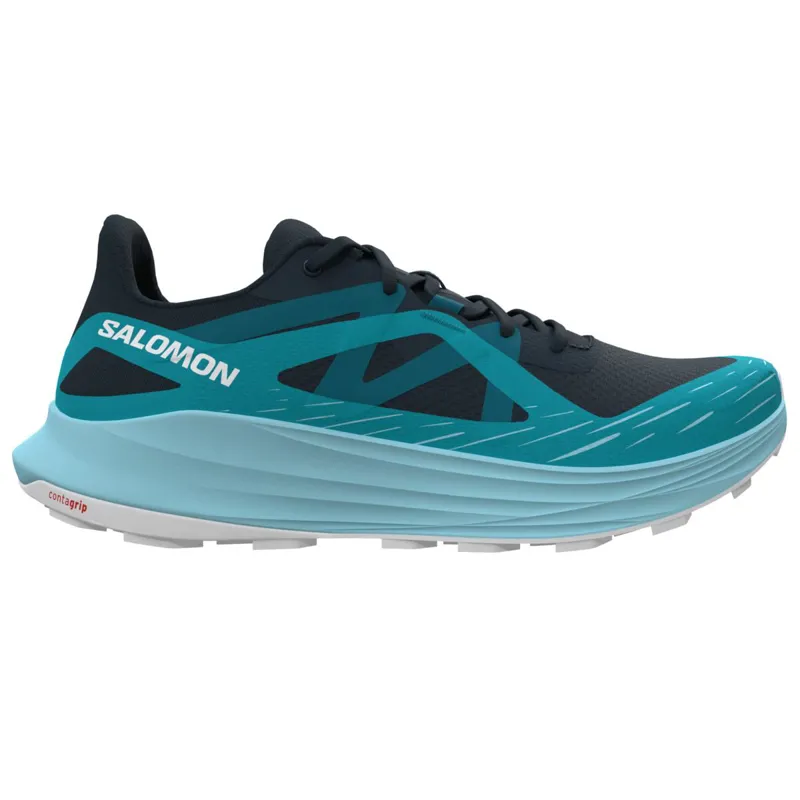 Salomon Women's Ultra Flow Carbon/Peacock Blue-3