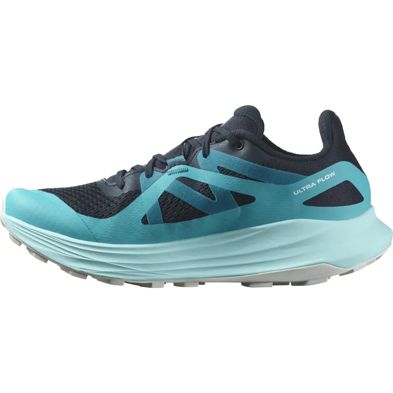 Salomon Women's Ultra Flow Carbon/Peacock Blue-6