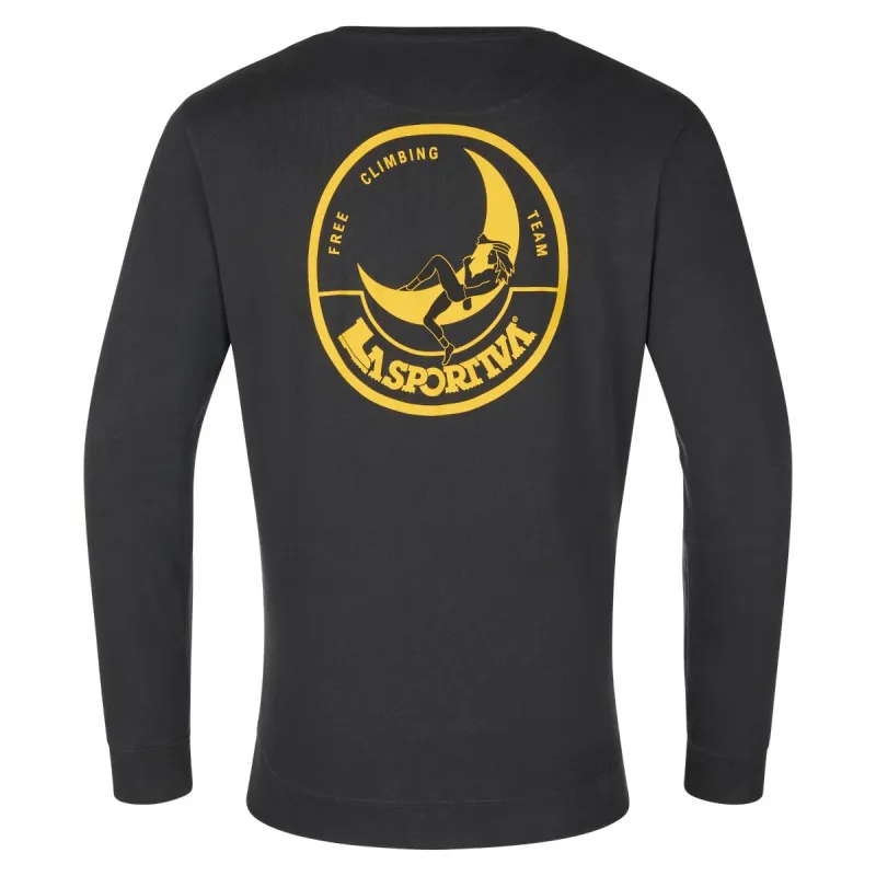 La Sportiva Men's Climbing On The Moon Sweatshirt Carbon-1