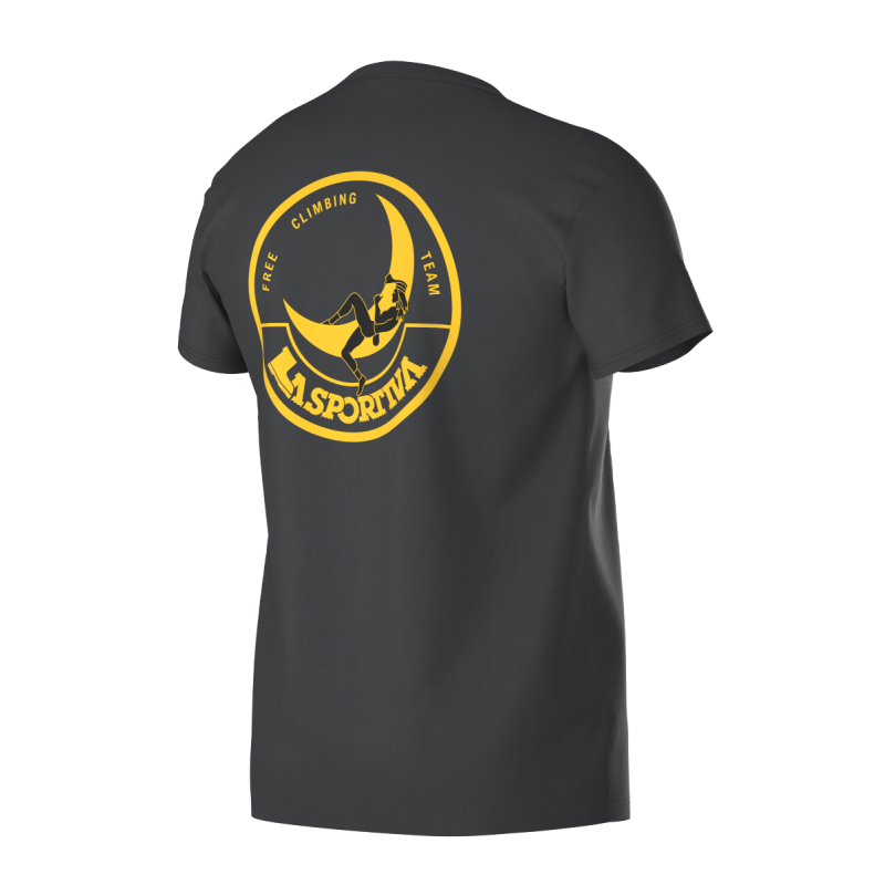 La Sportiva Men's Climbing On The Moon T-Shirt Carbon-1