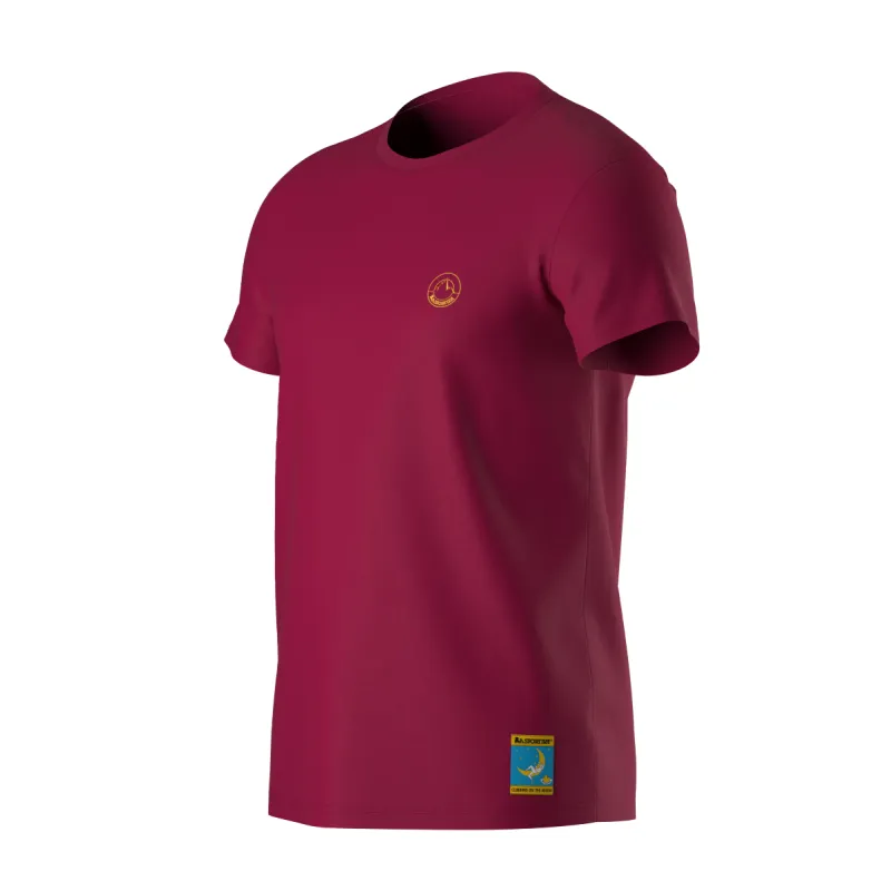 La Sportiva Men's Climbing On The Moon T-Shirt Fuchsia