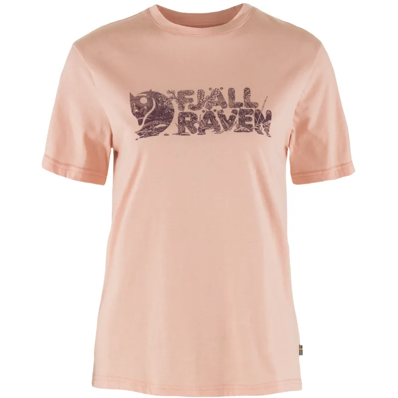 Fjallraven Women's Lush Logo T-Shirt Chalk Rose